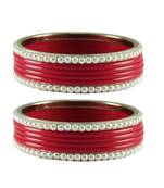 Gajari Color Acrylic And Brass Bangle