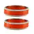Orange Color Acrylic And Brass Bangle