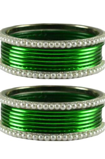 Green  Color Brass Bangle