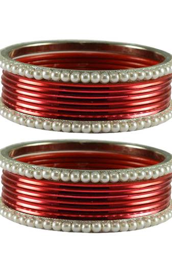 Maroon Color Brass Bangle