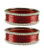 Maroon Color Brass Bangle