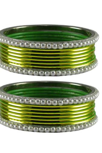 Light Green  Color Brass Bangle