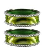 Light Green  Color Brass Bangle