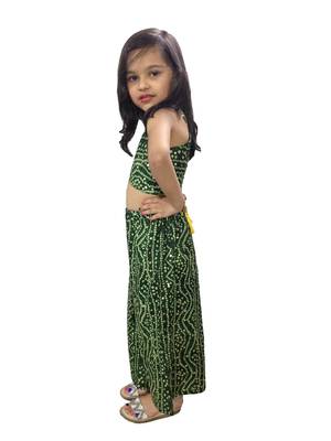 Aglare Bandhni Palazzo set, Pure cotton.STITCHED.comfortable.Green 3