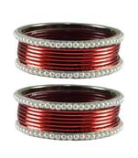 Maroon Color Brass Bangle
