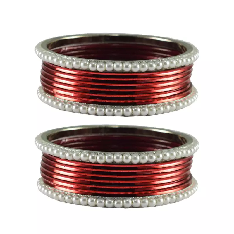 Maroon Color Brass Bangle