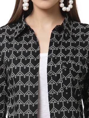 Black printed cotton tops 4