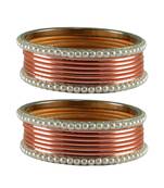 Peach Color Brass Bangle