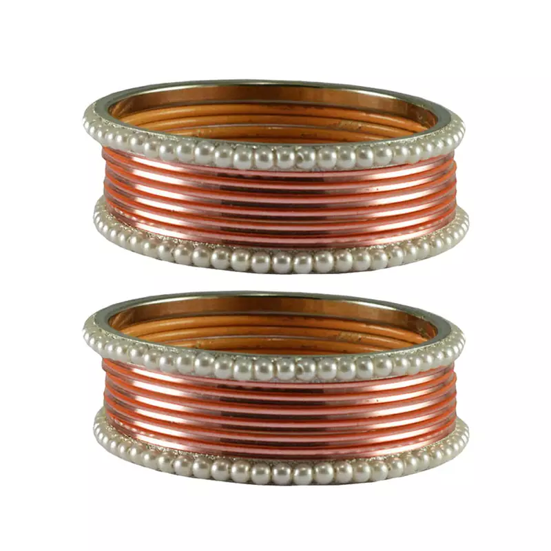Peach Color Brass Bangle