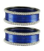 Blue Color Brass Bangle