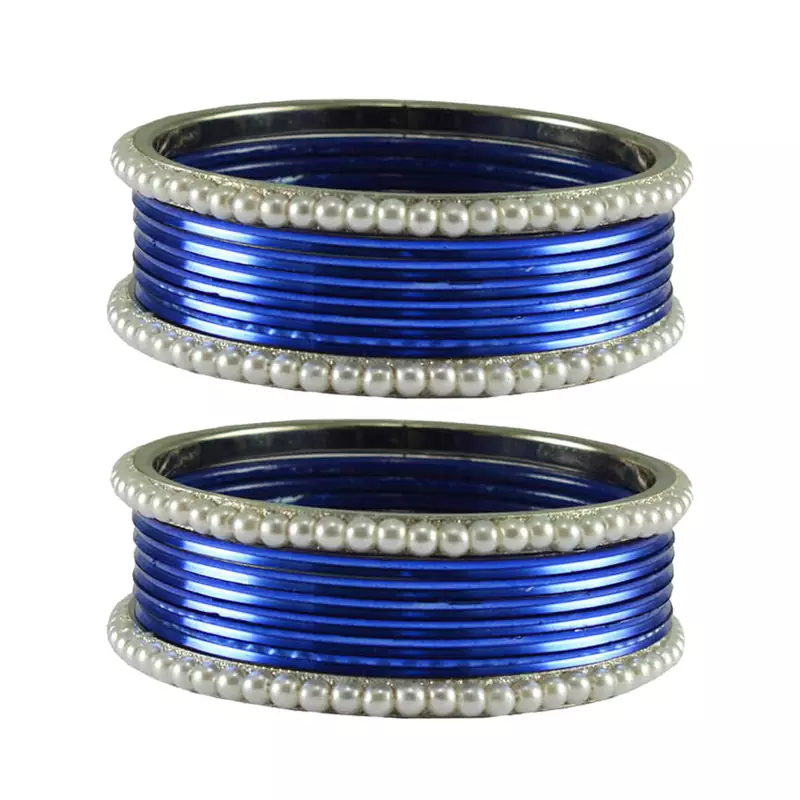 Blue Color Brass Bangle