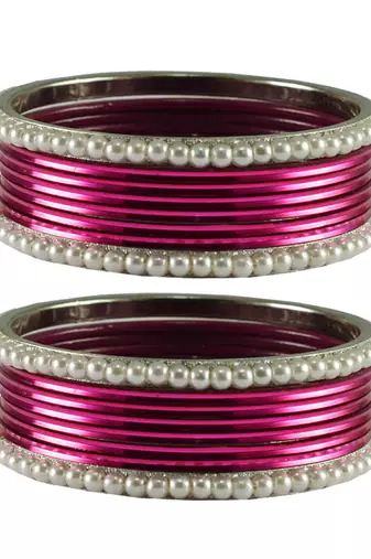 Light Rani Color Brass Bangle