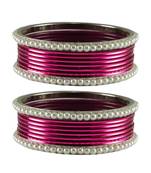 Light Rani Color Brass Bangle
