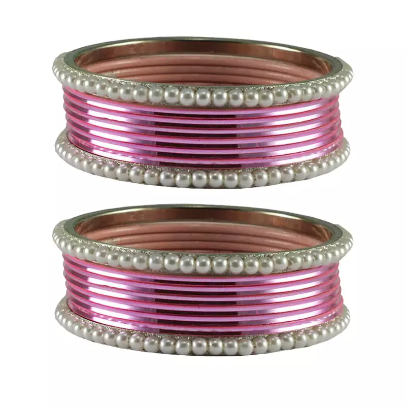 Pink Color Brass Bangle