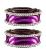 Purple  Color Brass Bangle