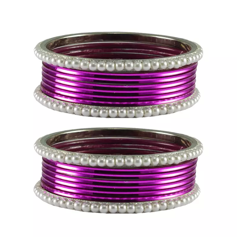 Purple  Color Brass Bangle
