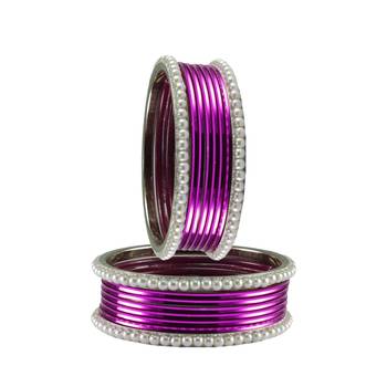 Purple  Color Brass Bangle 2