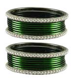 Dark Green Color Brass Bangle