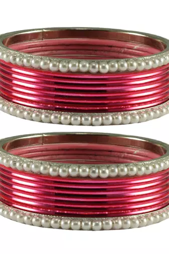 Light Rani Color Brass Bangle