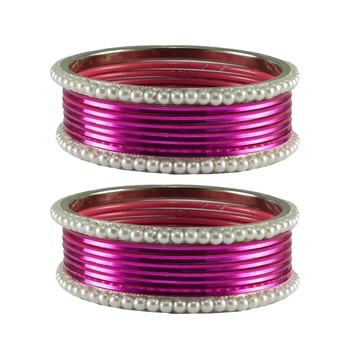 Rani Color Brass Bangle - vidhya_kangan 