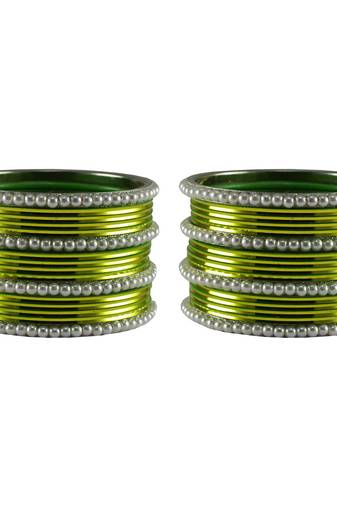 Light Green  Color Brass Bangle