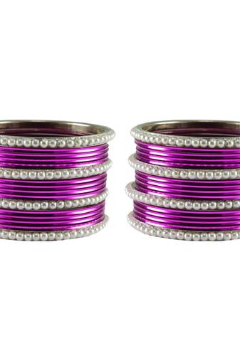 Purple  Color Brass Bangle