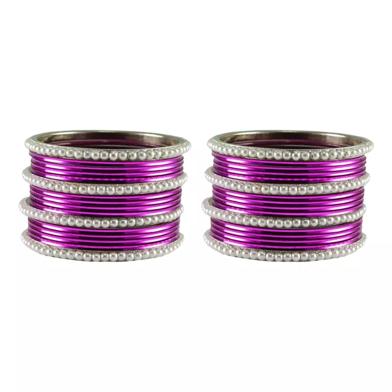 Purple  Color Brass Bangle