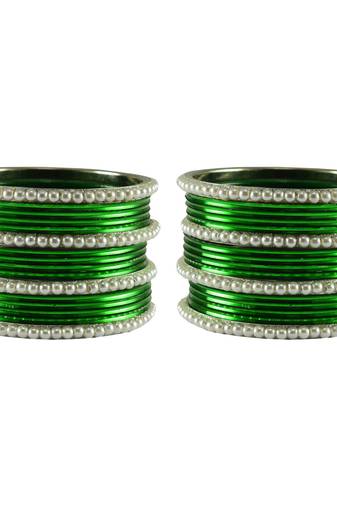Green  Color Brass Bangle