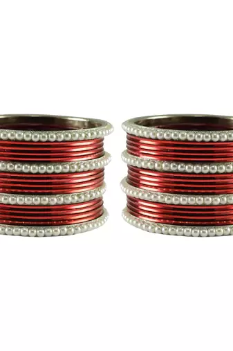 Maroon Color Brass Bangle