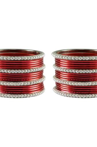 Maroon Color Brass Bangle