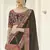 Brown Thread and Zari embroidered organza Wedding and Ceremonial saree