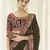 Brown Thread and Zari embroidered organza Wedding and Ceremonial saree