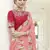 Peach Dori and Thread embroidered georgette Wedding & Party saree