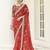 Red Zari embroidered organza Wedding and Party saree