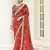 Red Zari embroidered organza Wedding and Party saree