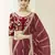 Maroon Dori and Sequins embroidered organza Wedding and Party saree
