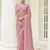 Meghalaya Baby Pink Georgette Zari And Sequin Work Party Wear Saree