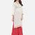 Off White Muslin Silk Kurta and Red Printed Sharara Set with Dupatta