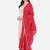 Off White Muslin Silk Kurta and Red Printed Sharara Set with Dupatta