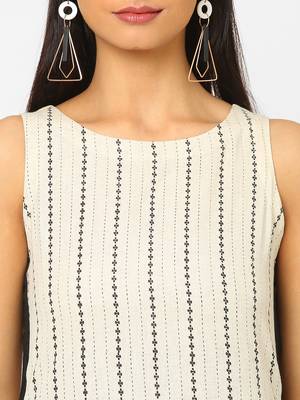 White printed cotton ethnic-kurtis 5