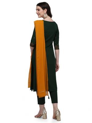 Green printed crepe kurtas-and-kurtis 2