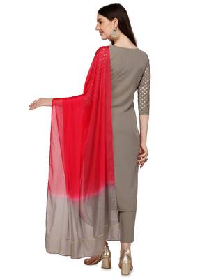 Grey printed crepe kurtas-and-kurtis 2