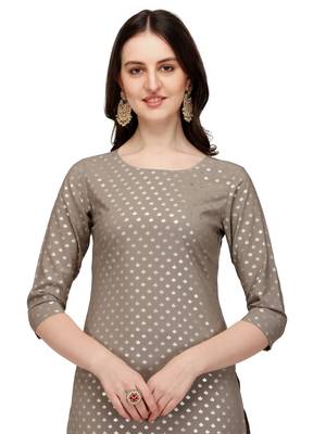 Grey printed crepe kurtas-and-kurtis 4
