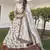 White Thread with sequins embroidered silk semi stitched wedding lehenga
