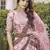 Baby pink thread with sequins embroidered silk semi stitched wedding lehenga