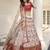 White & Red thread with Sequins embroidered art silk semi-stitched Party wear lehenga