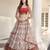 White & Red thread with Sequins embroidered art silk semi-stitched Party wear lehenga
