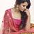 Mustard-yellow & Pink thread with sequins embroidered art silk semi stitched party wear lehenga