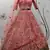 Pink thread with sequins embroidered art silk semi stitched wedding lehenga for bridal
