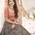 Green & Orange thread with sequins embroidered art silk semi stitched wedding and Party lehenga